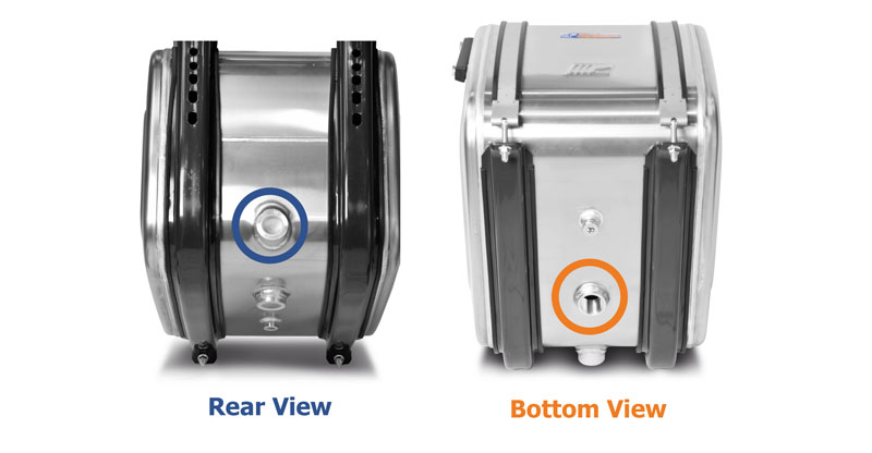 NPT drainage & oil suction connection/return